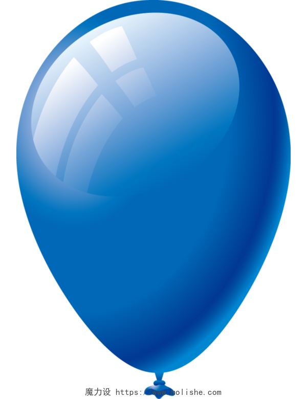 蓝色气球矢量素材